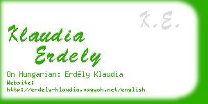 klaudia erdely business card